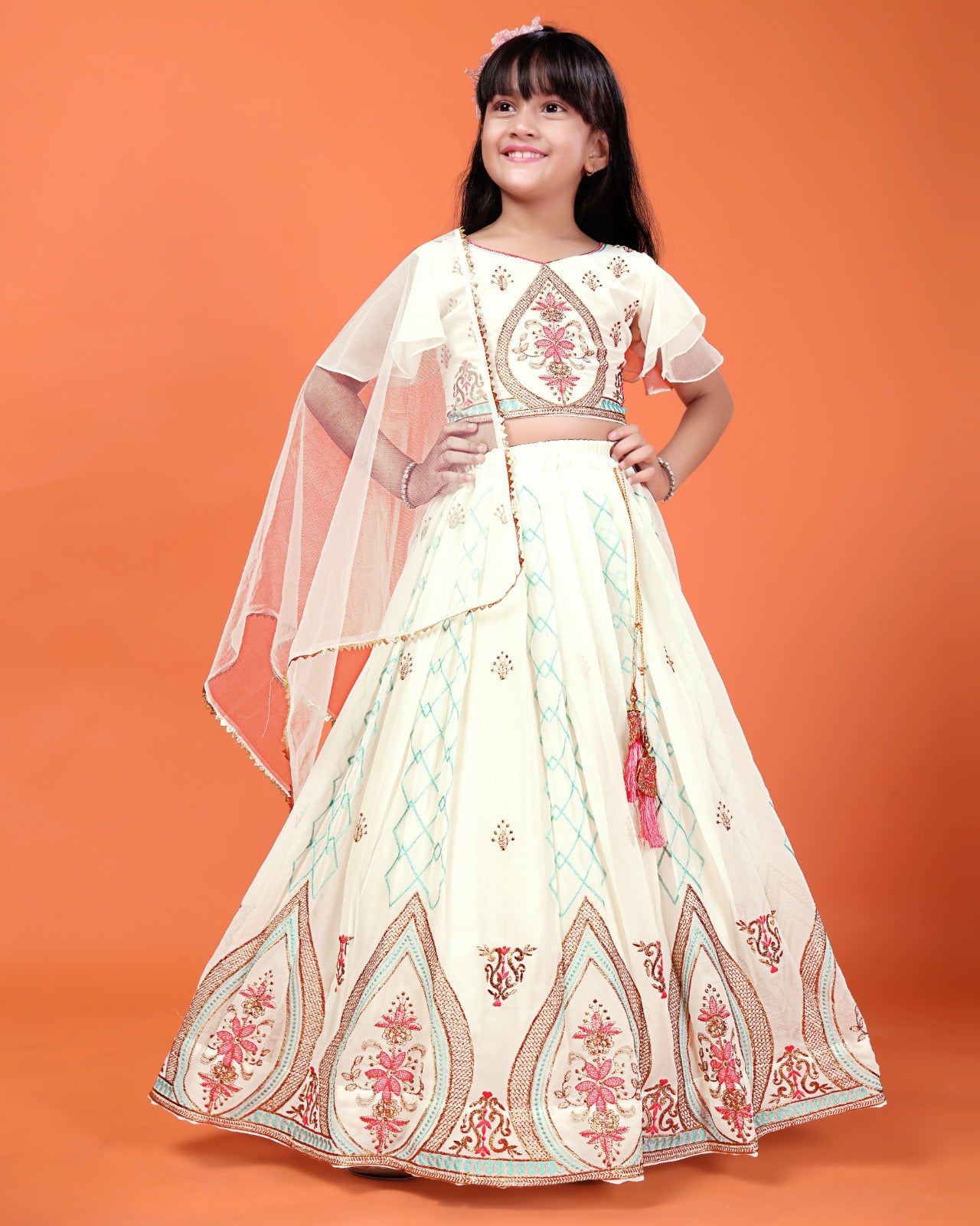 Designer Embroidered Girls Lehenga Choli