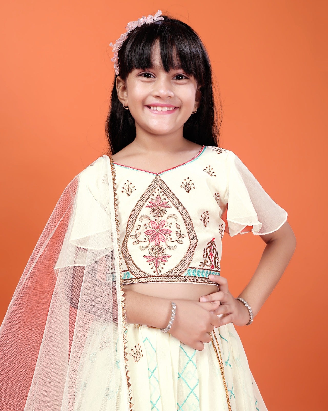 Designer Embroidered Girls Lehenga Choli