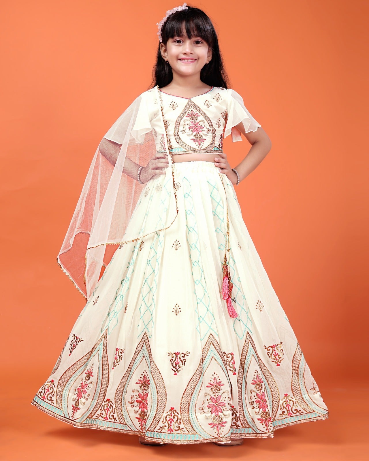 Designer Embroidered Girls Lehenga Choli